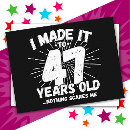 47 Jahre alt Sarcastic Meme Funny 47. Geburtstag Postkarte