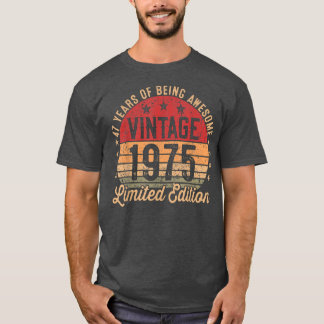47 Jahre alt Vintag 1975 Limited Edition 47. Gebur T-Shirt