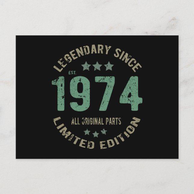 47 Jahre alter Tag Legende 47. Geburtstag Postkarte (Vorderseite)