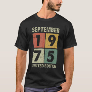 47 Jahre Vintag im September 1975 47. Geburtstag T-Shirt