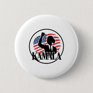 47 Kamala Harris USA-Flagge 2024 Vintage Button