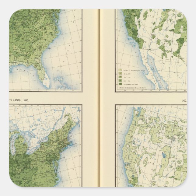 47 Mais 1890 Quadratischer Aufkleber (Vorderseite)