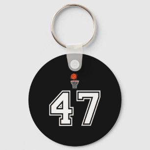 47 Number Basketball Style Vintag White Premium Schlüsselanhänger