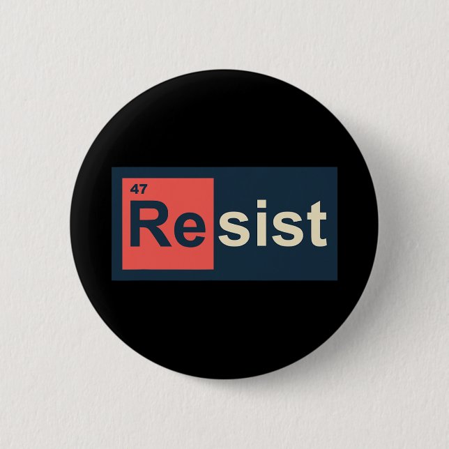 47 Periodischer Tisch gegen Trump Button (Vorderseite)
