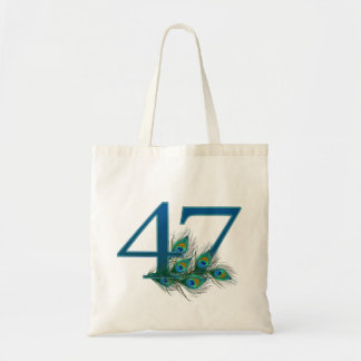 47 Pfauenfeder Geburtstag Jubiläum Elegant Th Tragetasche