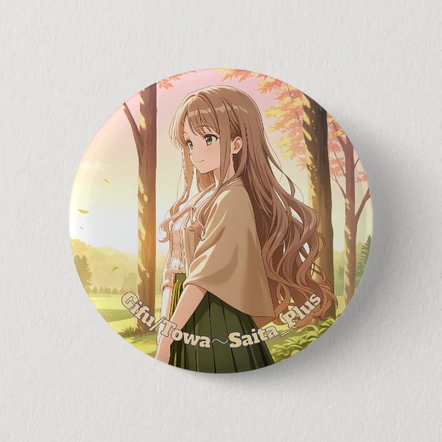 47_Plus 岐阜 灯羽 - Gifu Towa Button (Vorderseite)