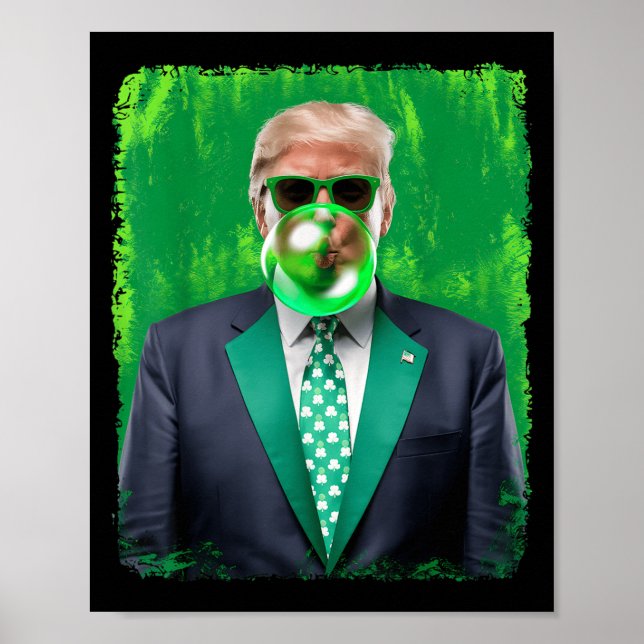 47. Präsident St Patricks Day Irish Trump B Poster (Vorne)