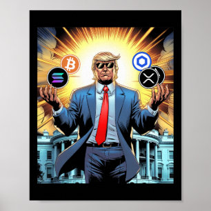 47. Präsident Trump Crypto Hodler Münze Btc Sol Xr Poster