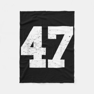 #47 Sportfan Spieler T Shirt Nummer 47 Spielweine Fleecedecke