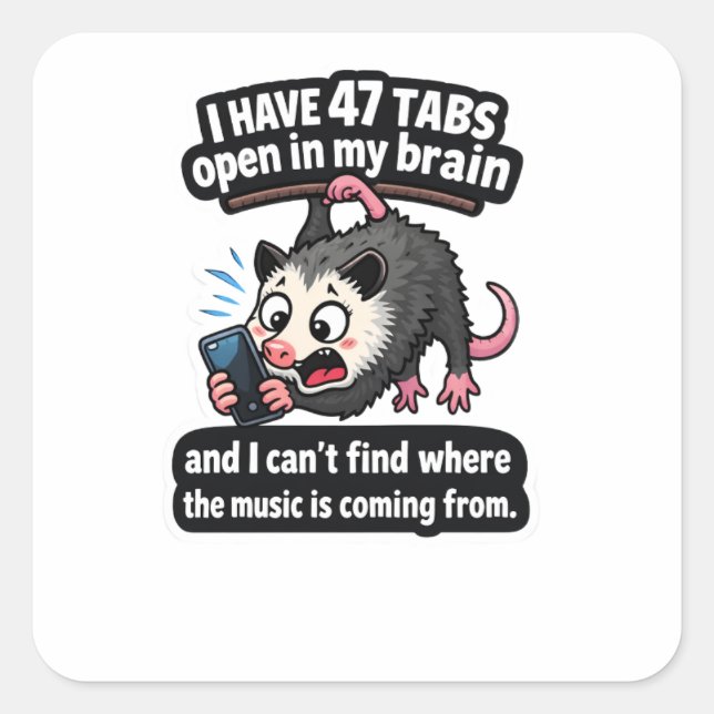 47 Tabs Possum Sticker (Vorderseite)