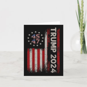 47 Trump 2024 American Flag (auf der Rückseite) 1 Karte