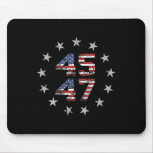 47 Trump 2024 American Flag (auf der Rückseite) 1 Mousepad