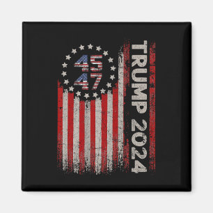 47 Trump 2024 Amerikanische Flagge Magnet