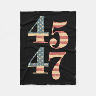 47 Trump 2024 Vintag Flag Unterstützung Trump 45 4 Fleecedecke