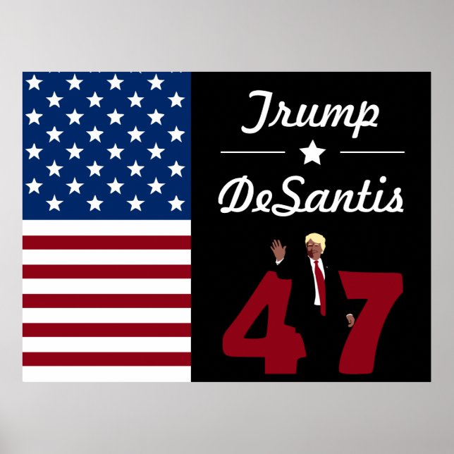 47 Trump Desantis 2024 Postcard Poster (Vorne)