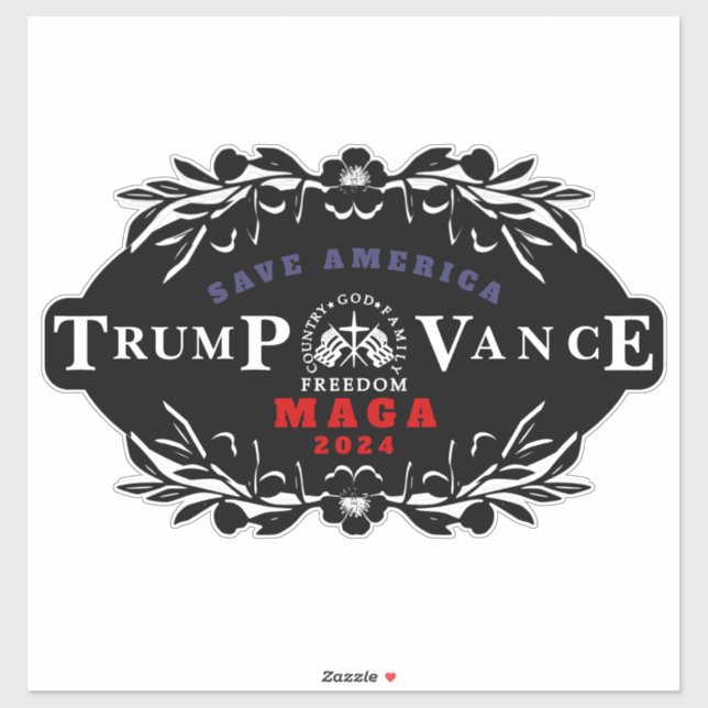 47 Trump J. D. Vance 2024 Aufkleber (Blatt)