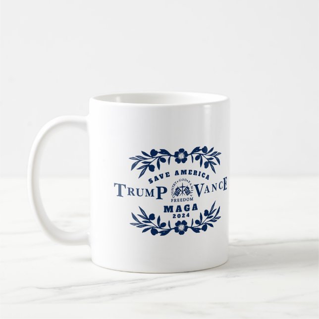 47 Trump J. D. Vance 2024 Kaffeetasse (Links)