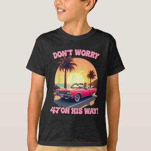 47 Trump Pink Auto Fahrt Retro Vintage Stil Strand T-Shirt