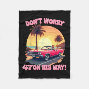 47 Trump Pink Auto Retro Vintage Stil Strand S Fleecedecke