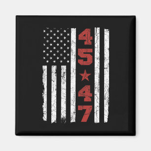 47 Trump Vintag US-Flagge 2024 Präsidentschaftswah Magnet