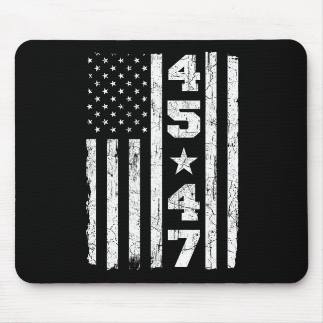 47 Trump Vintag US-Flagge 2024 Präsidentschaftswah Mousepad (Vorne)