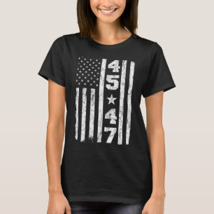 47 Trump Vintag US-Flagge 2024 Präsidentschaftswah T-Shirt