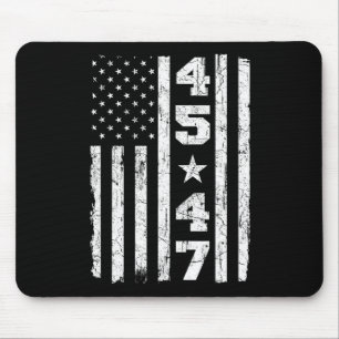47 Trump Vintage USA-Flagge 2024 Präsidentenwahl Mousepad