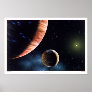 47 Ursae Majoris b and Moon Print Poster