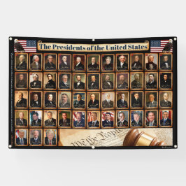 47 US-Präsidenten mit Donald Trump Outdoor Banner