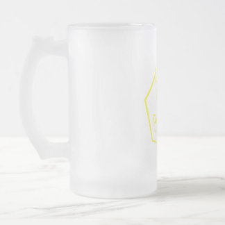 47cl frosted glass mug with our yellow bee logo mattglas bierglas