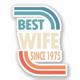 47th Wedding Anniversary Best Wife Since 1975 Aufkleber