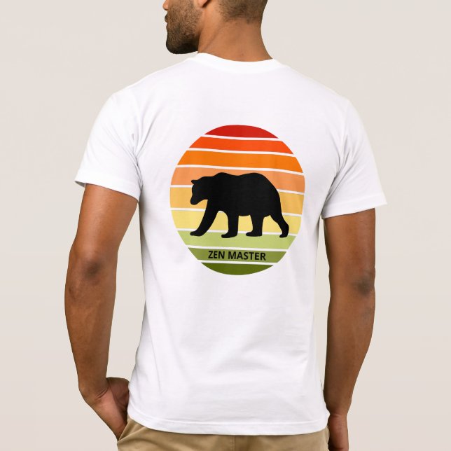 480 Otis Bear Silhouette Gradient Sun Zen Master T-Shirt (Rückseite)