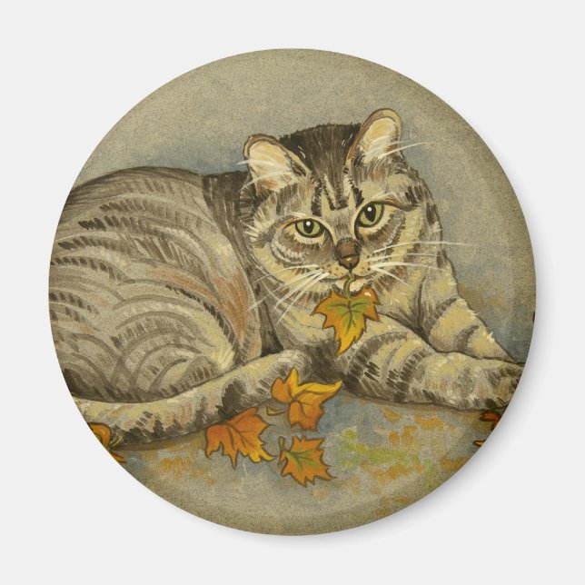 4872 Herbstkatze Magnet (Vorne)