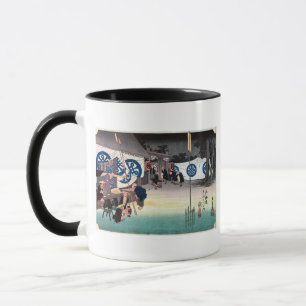 48. 関宿, 広重 Seki-juku, Hiroshige, Ukiyo-e Tasse