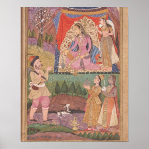 48.6/2 folio 138 Farhad recounts his adventures to Poster