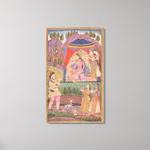 48.6/2 Folio 138 Farhad zählt seine Abenteuer zu Leinwanddruck