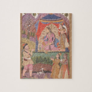 48.6/2 Folio 138 Farhad zählt seine Abenteuer zu Puzzle