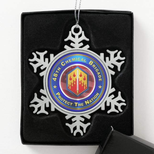 48. Chemische Brigade Schneeflocken Zinn-Ornament (Box)
