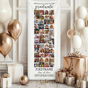 48 Foto Collage Abschluss Moderner Minimal Weiß Banner