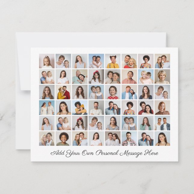 48 Foto Collage Fügen Sie Ihren eigenen Gruß hinzu Karte (Vorderseite)