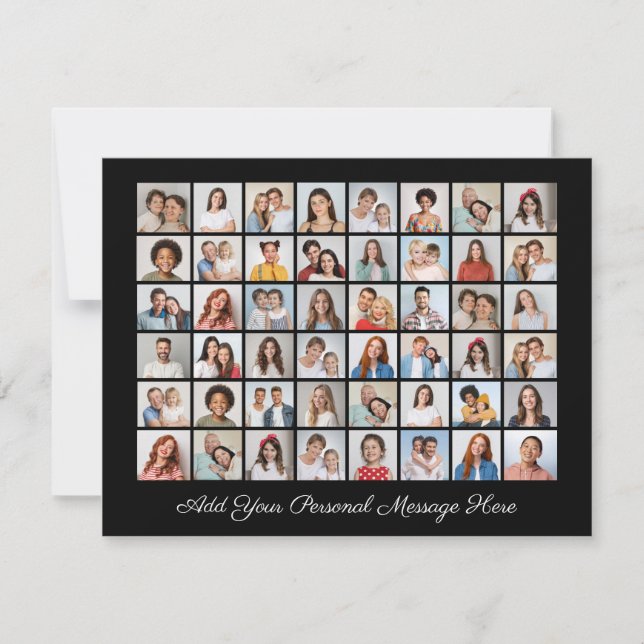 48 Foto Collage Ihre eigene Grußkarte hinzufügen Karte (Vorderseite)