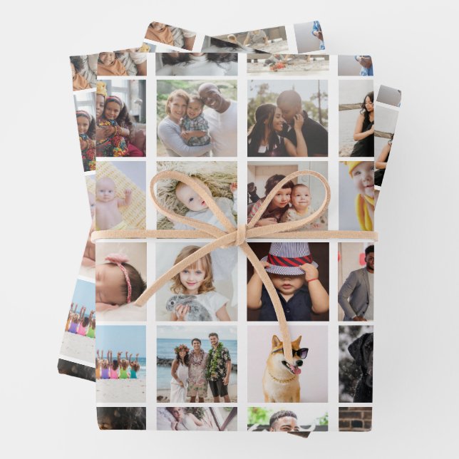 48 Foto Collage Template machen Ihren Spaß Geschenkpapier Set (Beispiel)