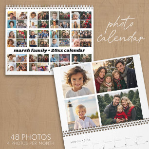 48 Foto - Einfache moderne Familien-Fotoanpassung Kalender