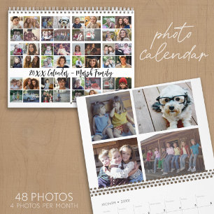 48 Foto - Einfache moderne Familien-Fotoanpassung Kalender