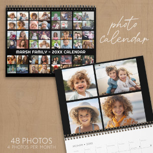 48 Foto - Einfache moderne Familien-Fotoanpassung Kalender