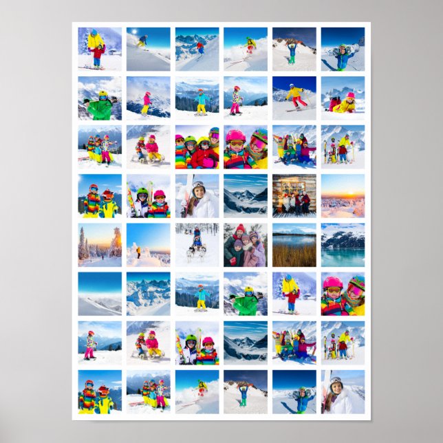 48 Foto-Raster-Collage Poster (Vorne)