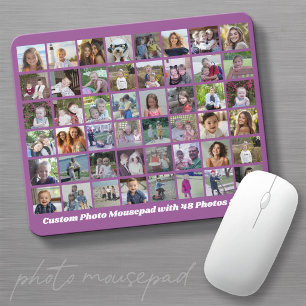 48-Foto-Raster - Dicke Schrift - lila Mousepad