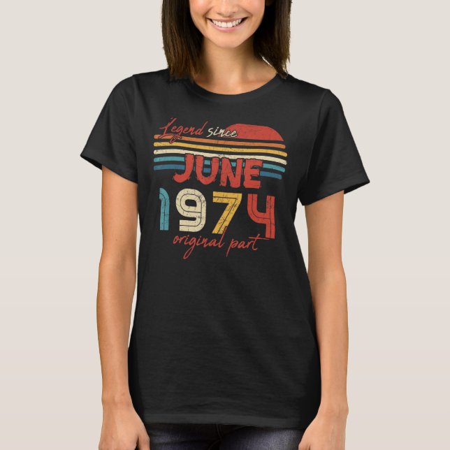 48 Geburtsdatum seit Juni 1974 Original Teil T-Shirt (Vorderseite)