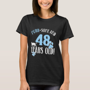 48. Geburtstag 48 Jahre Mama Cat Lover Birth T-Shirt