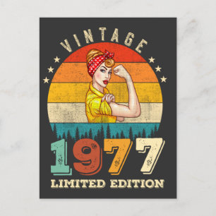 48. Geburtstag Bday 1977 Vintage 48. Geburtstagsfe Feiertagspostkarte